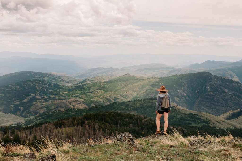 mountains, nature, woman hiking, hiker, backpacking, adventure, travel, landscape, on top of the world, girl, perpective, outdoors, forest, green, cloudy day, clouds, alone, solitude, earth day, hiking, woman hiking, travel, girl, alone, alone, alone, earth day, earth day, earth day, earth day, hiking, hiking, hiking, hiking, hiking